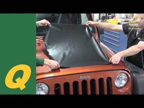 Load and play video in Gallery viewer, Quadratec Premium Vinyl Hood Blackout Decal for 07-18 Jeep Wrangler JK
