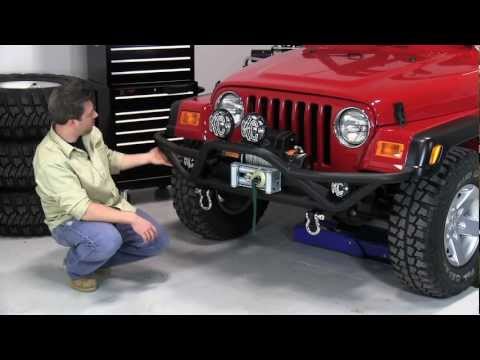 Load and play video in Gallery viewer, Quadratec QRC Rear Bumper for 87-06 Jeep Wrangler YJ, TJ &amp; Unlimited
