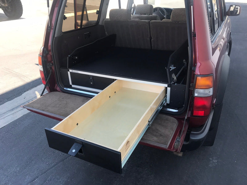 Load image into Gallery viewer, Goose Gear Toyota Land Cruiser 1991-1997 80 Series - Side x Side Drawer Module with Fitted Top Plate - 43-3/8&quot; W x 8&quot; H x 40&quot; D
