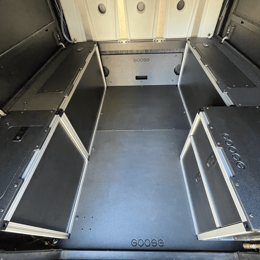 Goose Gear Alu-Cab Canopy Camper V2 - Jeep Gladiator 2019-Present JT - Bed Plate System - 5' Bed