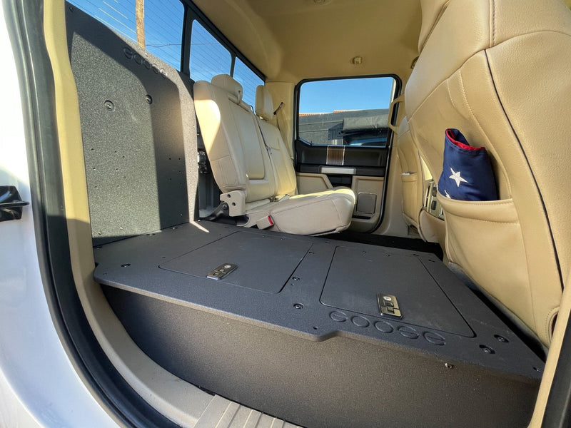 Load image into Gallery viewer, Goose Gear Ford Super Duty F250-F550 2017-Present 4th Gen. Crew Cab - Second Row Seat Delete Plate System
