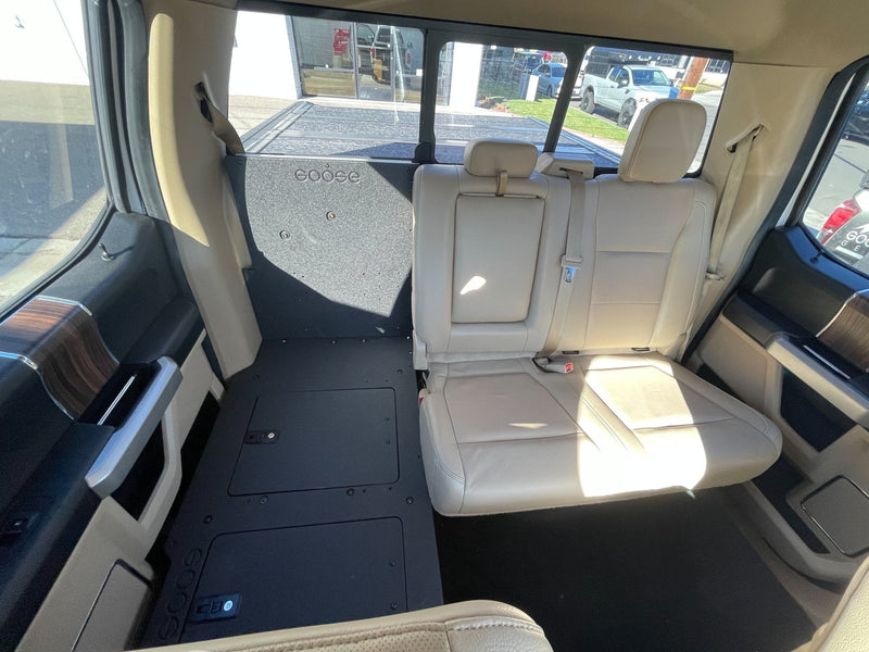 Load image into Gallery viewer, Goose Gear Ford Super Duty F250-F550 2017-Present 4th Gen. Crew Cab - Second Row Seat Delete Plate System
